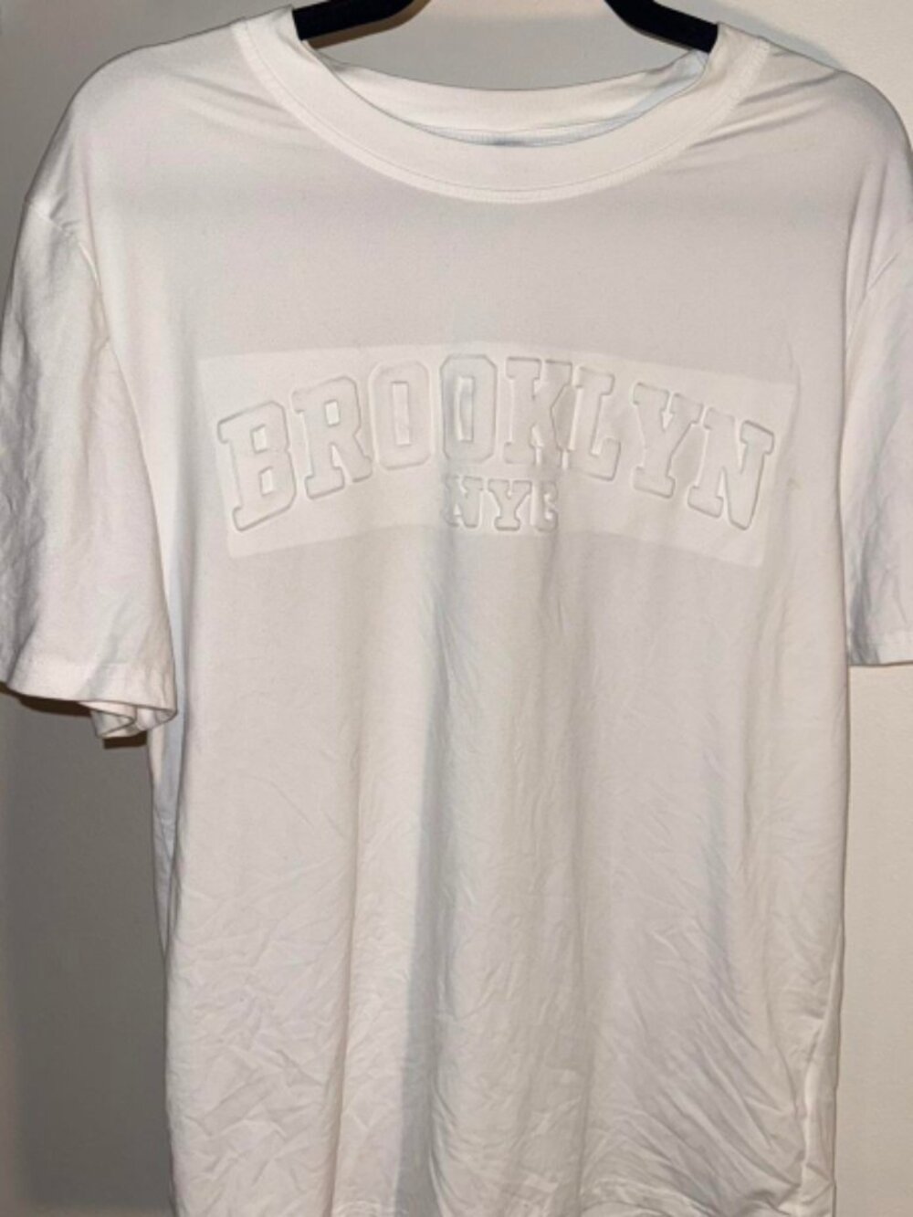 Brooklyn White Letter Printed Short Sleeve T-shirt